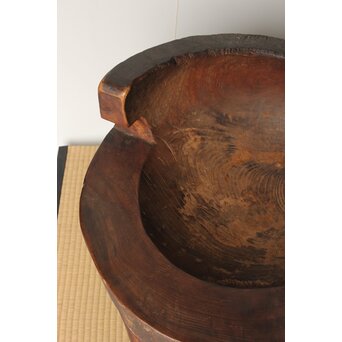 民藝 欅の臼の椅子　X388 