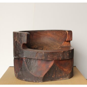 民藝 欅の臼の椅子　X388 