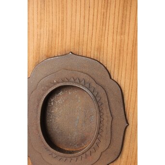 極太框 欅一枚板蔵戸　W082Y 