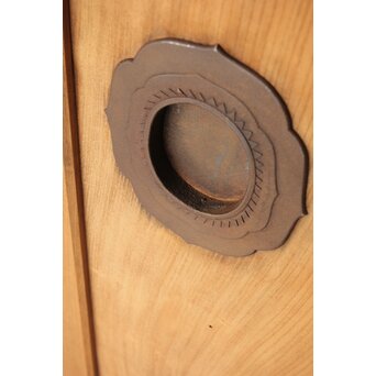 極太框 欅一枚板蔵戸　W082Y 