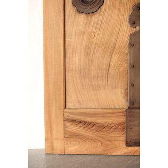 極太框 欅一枚板蔵戸　W082Y 