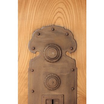 極太框 欅一枚板蔵戸　W082Y 