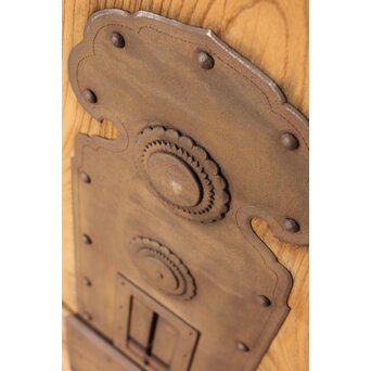 極太框 欅一枚板蔵戸　W082Y 