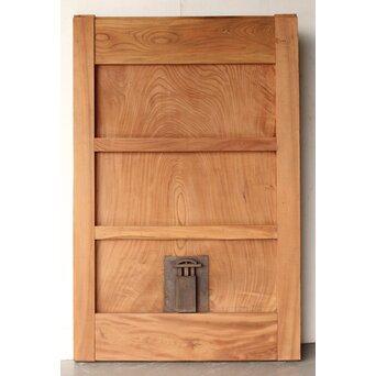 極太框 欅一枚板蔵戸　W082Y 