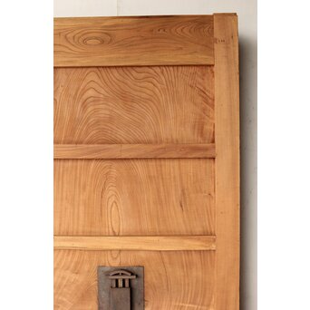 極太框 欅一枚板蔵戸　W082Y 