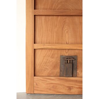 極太框 欅一枚板蔵戸　W082Y 