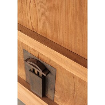 極太框 欅一枚板蔵戸　W082Y 