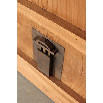 極太框 欅一枚板蔵戸　W082Y 