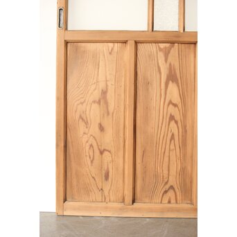 緑色ガラスの白木建具　GD0141 美しい白木