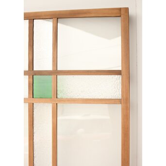 緑色ガラスの白木建具　GD0141 