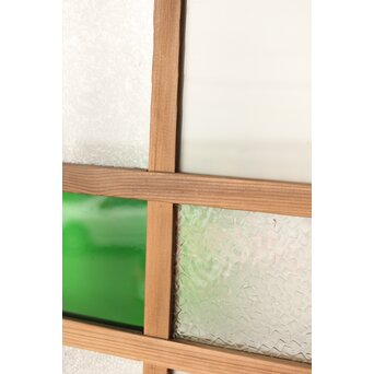 緑色ガラスの白木建具　GD0141 