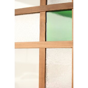 緑色ガラスの白木建具　GD0141 