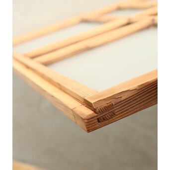 緑色ガラスの白木建具　GD0141 