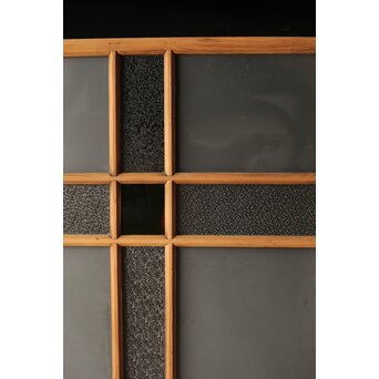 緑色ガラスの白木建具　GD0141 