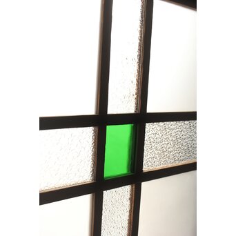 緑色ガラスの白木建具　GD0141 