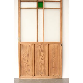 緑色ガラスの白木建具　GD0141 