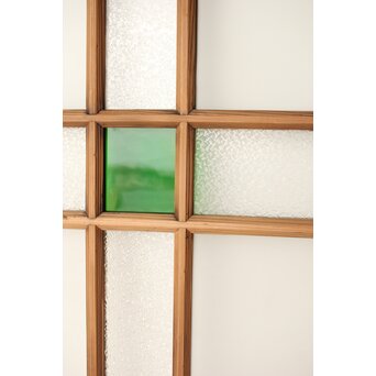 緑色ガラスの白木建具　GD0141 