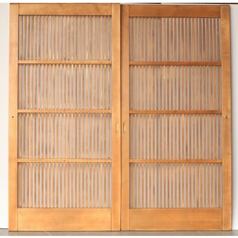 白木格子戸 2枚1組　L1069 