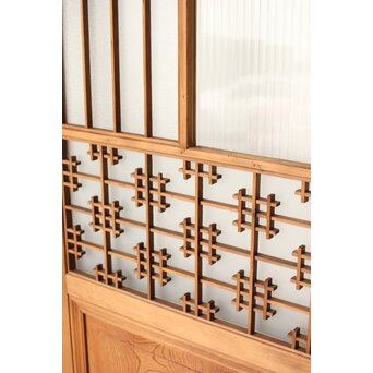 障子戸風 組子ガラス戸 2枚1組　GD0145 