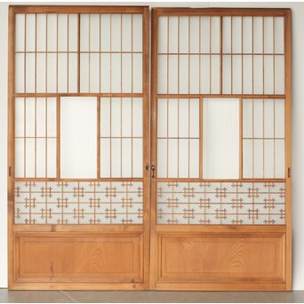障子戸風 組子ガラス戸 2枚1組　GD0145