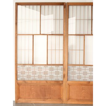 障子戸風 組子ガラス戸 2枚1組　GD0145 