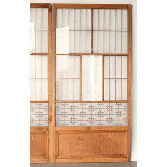 障子戸風 組子ガラス戸 2枚1組　GD0145 