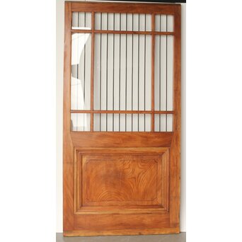 欅の鉄格子ガラス戸　GD0146Y