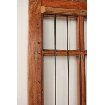 欅の鉄格子ガラス戸　GD0146Y 