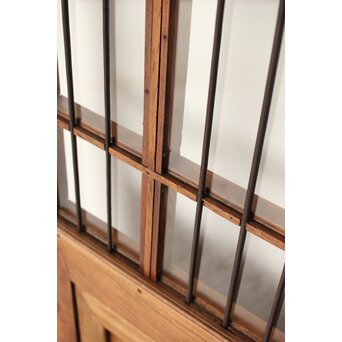 欅の鉄格子ガラス戸　GD0146Y 