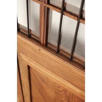 欅の鉄格子ガラス戸　GD0146Y 