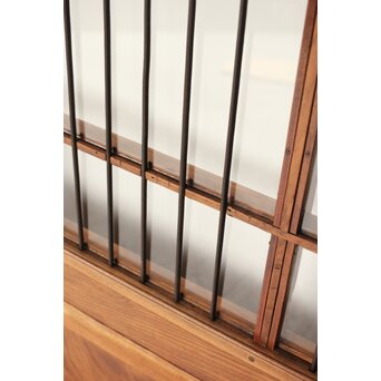 欅の鉄格子ガラス戸　GD0146Y 