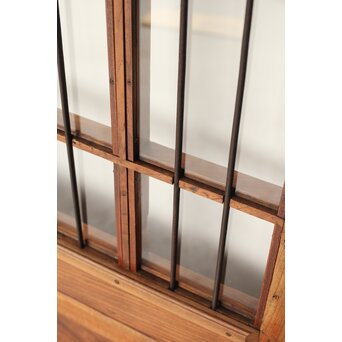 欅の鉄格子ガラス戸　GD0146Y 