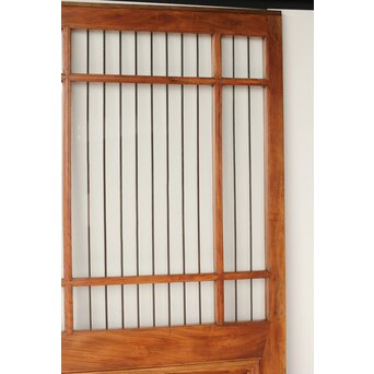 欅の鉄格子ガラス戸　GD0146Y 