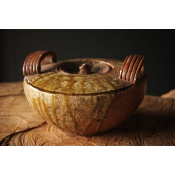 反古庵好 宗旦古流 自笑書付 信楽耳付水指　P375 