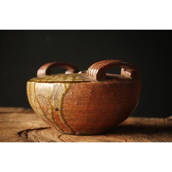 反古庵好 宗旦古流 自笑書付 信楽耳付水指　P375 