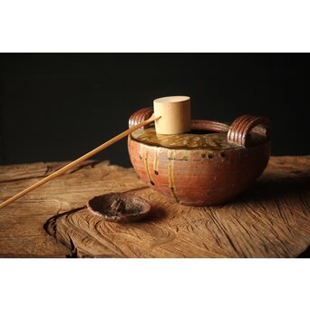 反古庵好 宗旦古流 自笑書付 信楽耳付水指　P375