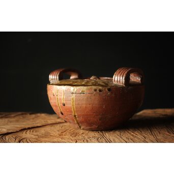 反古庵好 宗旦古流 自笑書付 信楽耳付水指　P375 