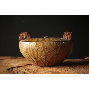 反古庵好 宗旦古流 自笑書付 信楽耳付水指　P375 