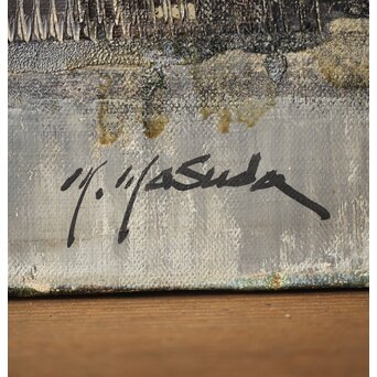 増田誠 ノートルダム 油彩10号 額装　Z362 