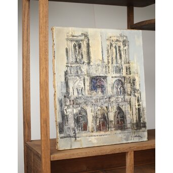 増田誠 ノートルダム 油彩10号 額装　Z362 