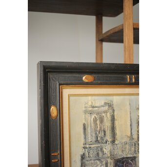 増田誠 ノートルダム 油彩10号 額装　Z362 