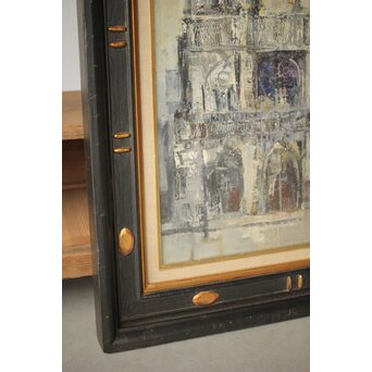 増田誠 ノートルダム 油彩10号 額装　Z362 