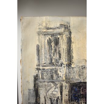 増田誠 ノートルダム 油彩10号 額装　Z362 