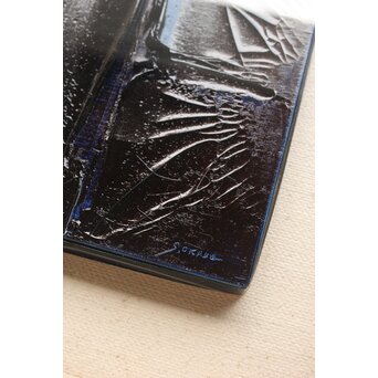 岡部繁夫 抽象画 額装　Z363 