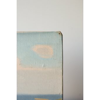 吉崎道治【上人岩】油彩　Z366 