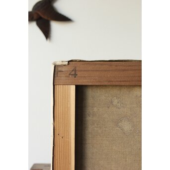 吉崎道治【上人岩】油彩　Z366 