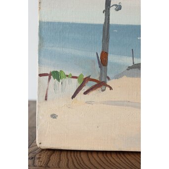 吉崎道治【上人岩】油彩　Z366 