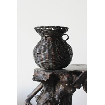 松斎 掛花籠 竹籠　U314 