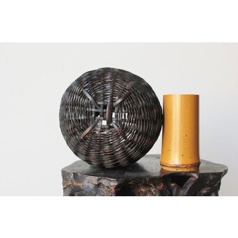 松斎 掛花籠 竹籠　U314 