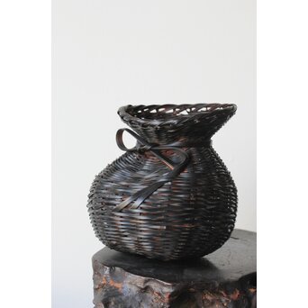 松斎 掛花籠 竹籠　U314 